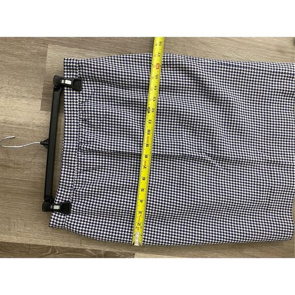 Celine Paris Blue White Houndstooth Straight Pencil Skirt, Size 40 / US Medium * - Picture 8 of 14